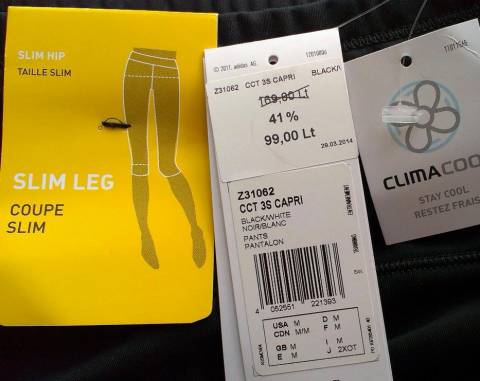 Капри SLIM LEG ADIDAS новые