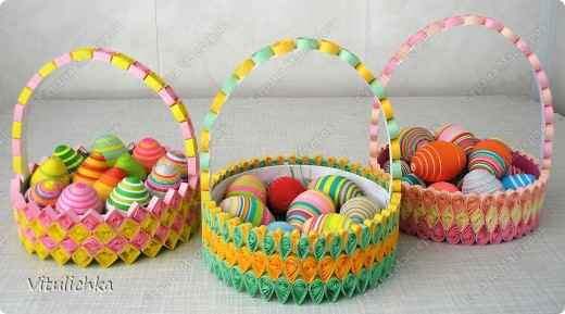 Пасхальные корзинки в технике 