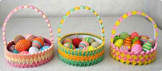 Пасхальные корзинки в технике 