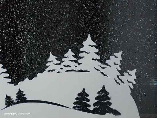 Вытинанка на окнах