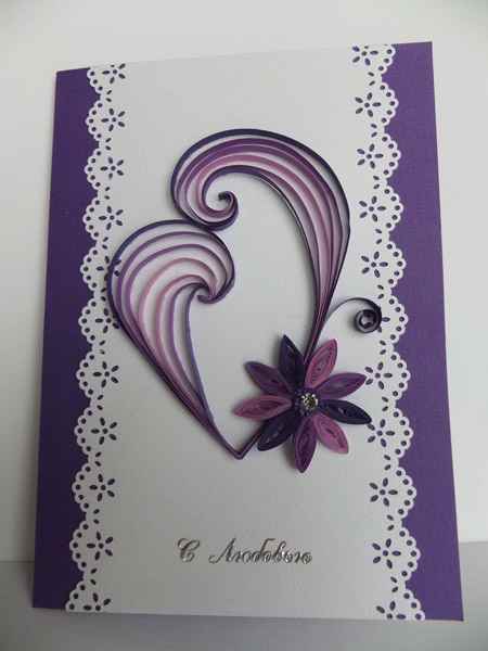 Школа мастериц: открытка в технике квиллинг