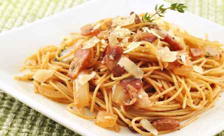 Спагетти с беконом
