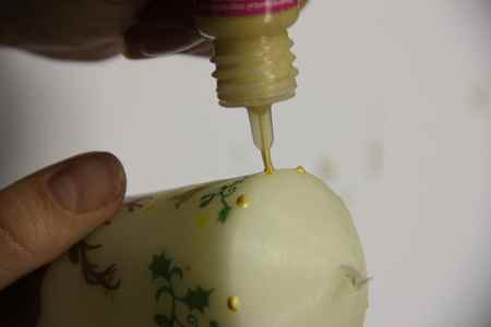 Декупаж новогодней свечи