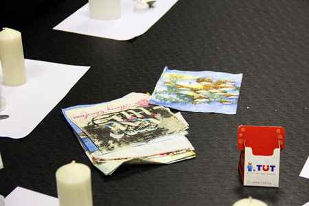 Декупаж новогодней свечи